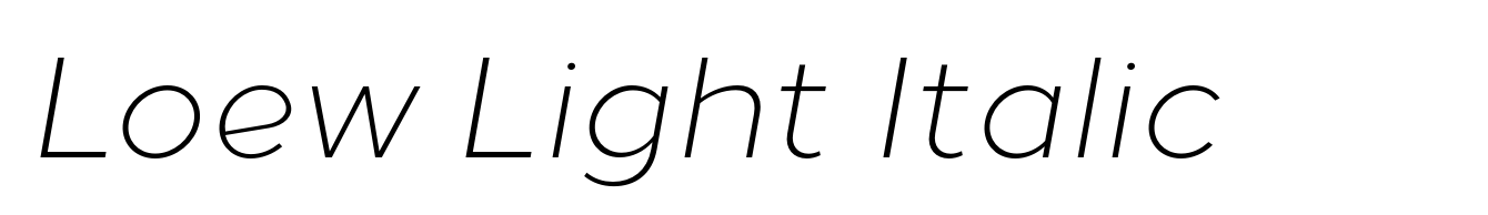 Loew Light Italic
